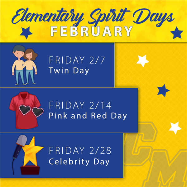 Elementary Spirit Days- February