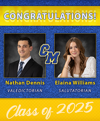 Valedictorian Nathan Dennis, Salutatorian Elaina Williams 